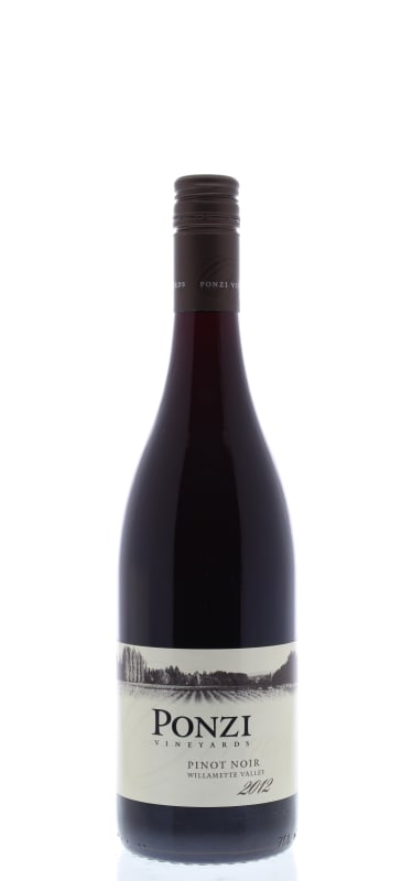 Ponzi Willamette Valley Pinot Noir 2012 Front Bottle Shot