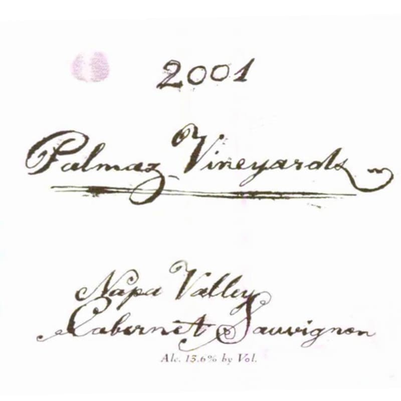 Palmaz Estate Cabernet Sauvignon 2001 Front Label