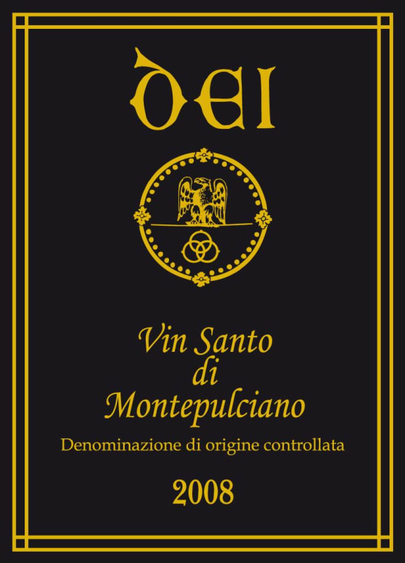 Dei Vin Santo di Montepulciano 2008 Front Label