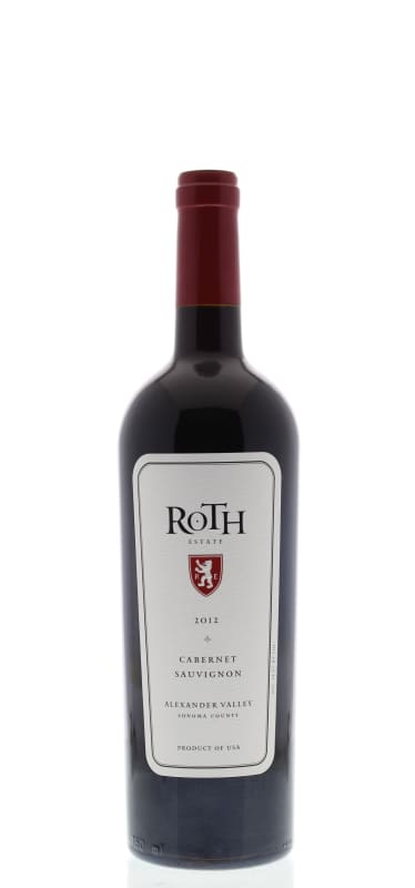Roth Estate Alexander Valley Cabernet Sauvignon 2012 Front Bottle Shot