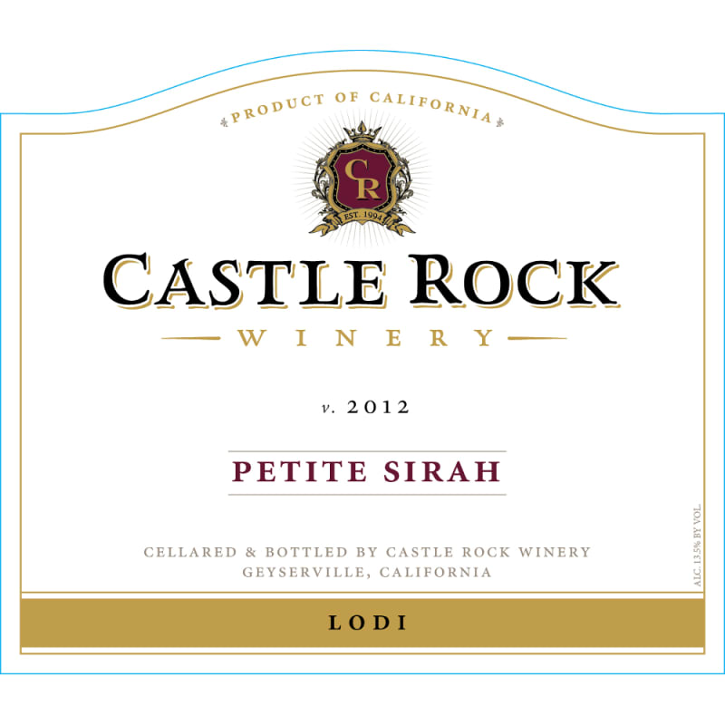 Castle Rock Petite Sirah 2012 Front Label
