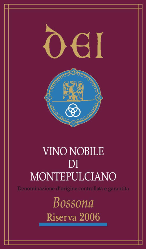 Dei Bossona Vino Nobile di Montepulciano Riserva 2006 Front Label