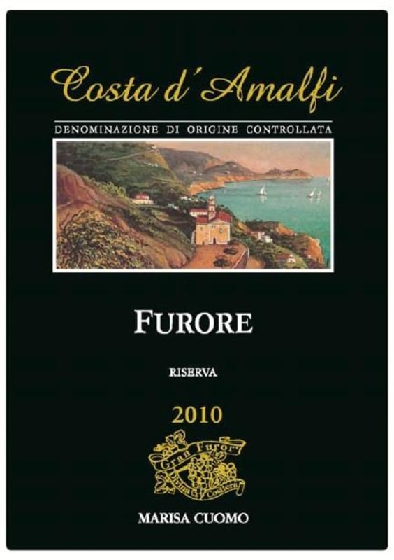 Marisa Cuomo Costa d'Amalfi Furore Riserva Rosso 2010 Front Label