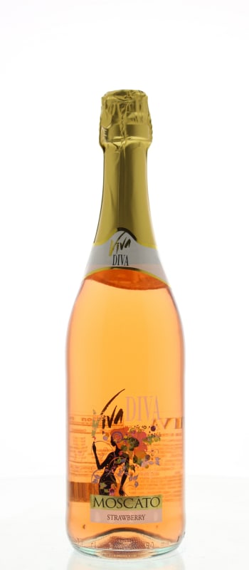 Viva Diva Moscato Strawberry Front Bottle Shot