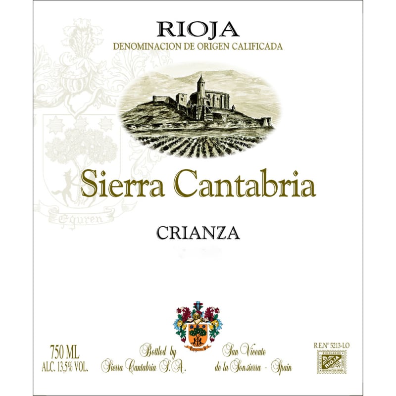 Sierra Cantabria Crianza 2010 Front Label