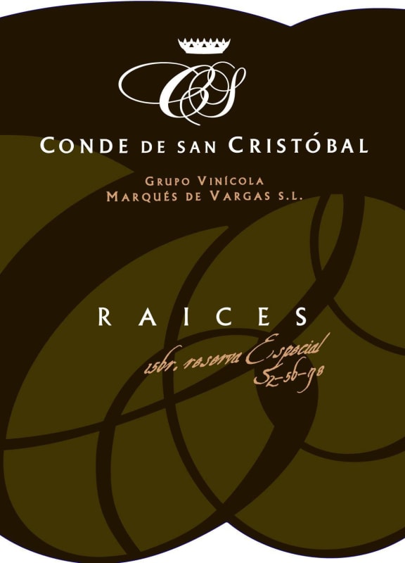 Marques de Vargas Conde de San Cristobal Raices Reserva Especial 2014 Front Label