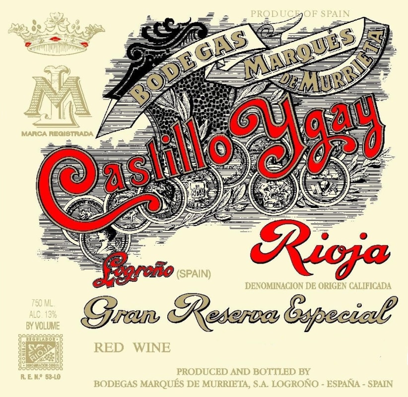 Marques de Murrieta Castillo Ygay Gran Reserva Especial 1994 Front Label