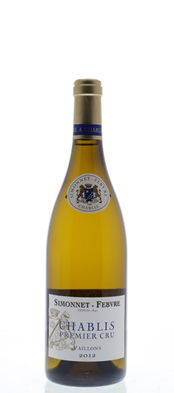 Simonnet-Febvre Chablis Vaillons Premier Cru 2012 Front Bottle Shot