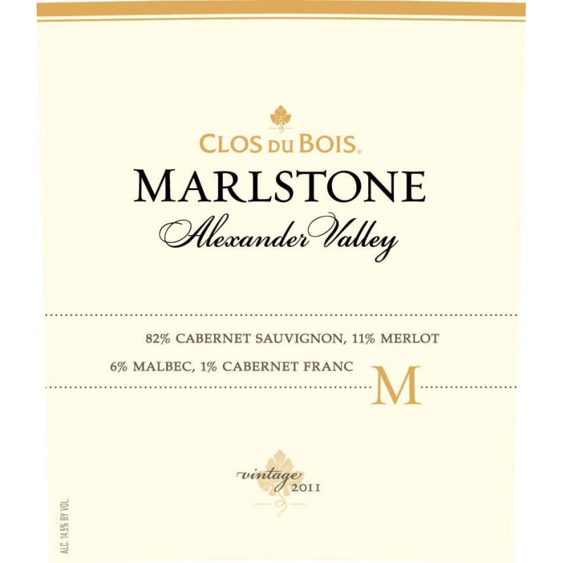 Clos du Bois Marlstone 2011 Front Label