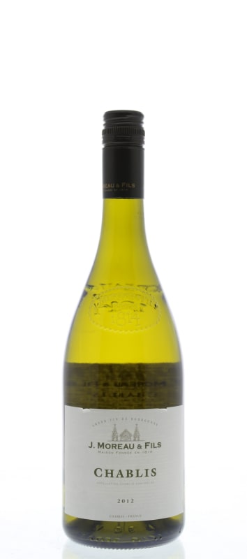 J. Moreau & Fils Chablis 2012 Front Bottle Shot