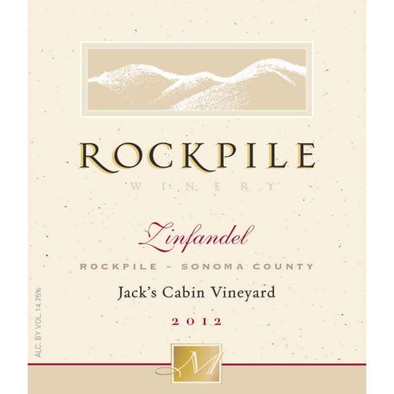 Mauritson Rockpile Jack's Cabin Vineyard Zinfandel 2012 Front Label