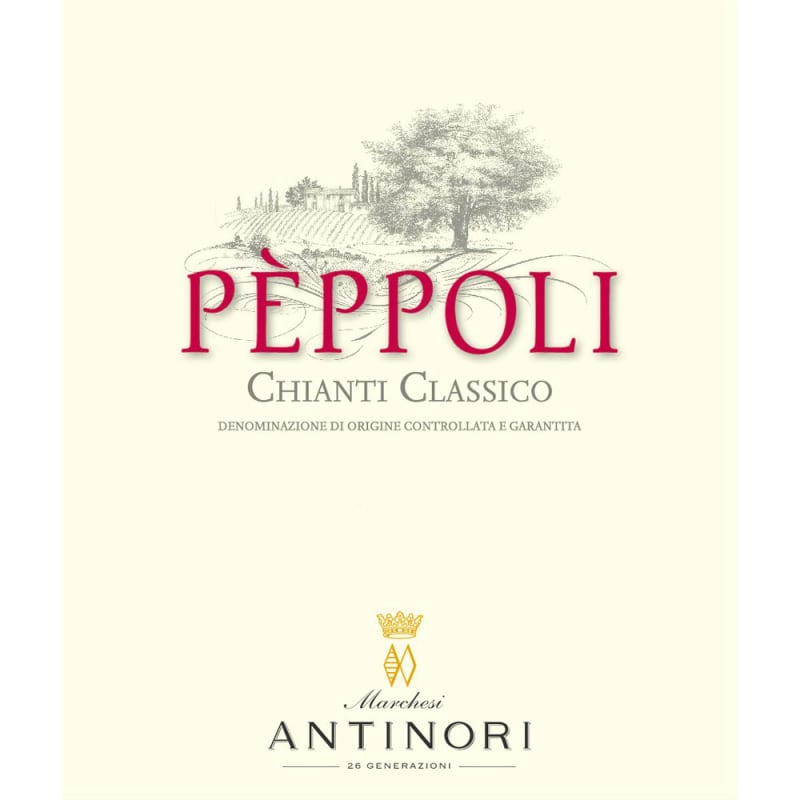 Marchesi Antinori Peppoli Chianti Classico 2012 Front Label
