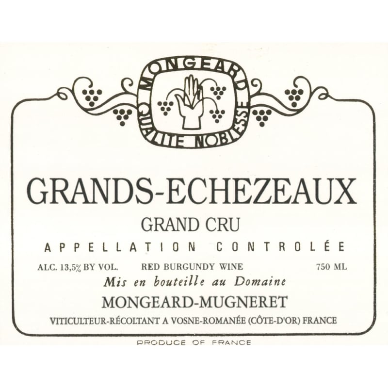 Mongeard-Mugneret Grands-Echezeaux Grand Cru 2000 Front Label
