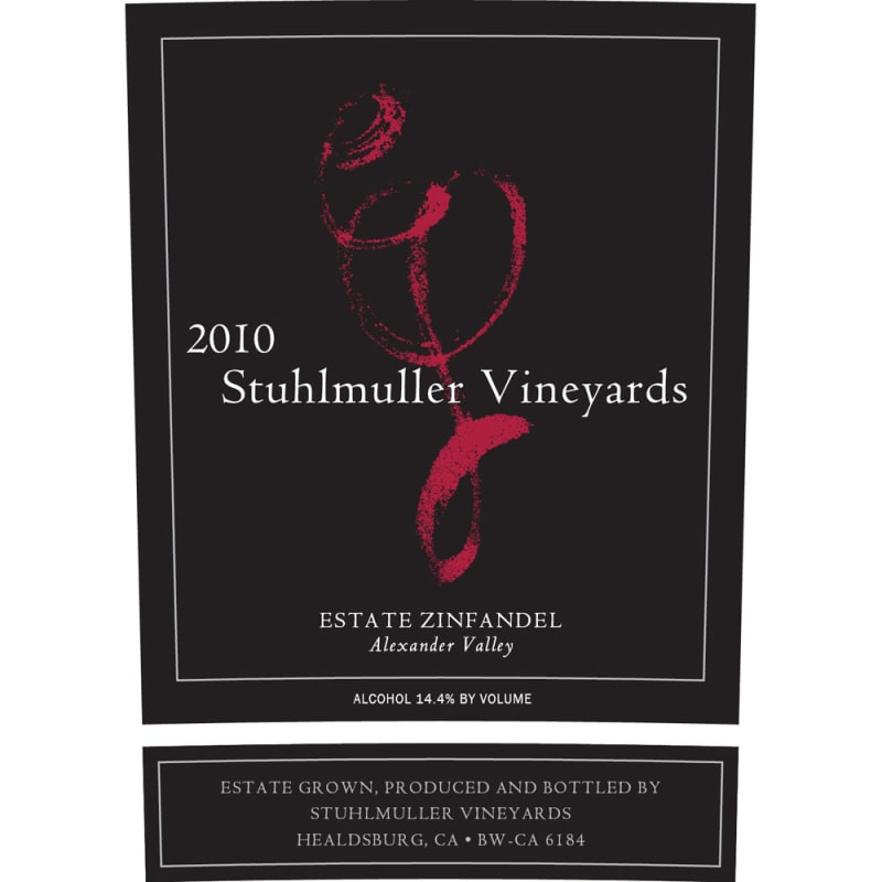Stuhlmuller Vineyards Estate Zinfandel 2010 Front Label