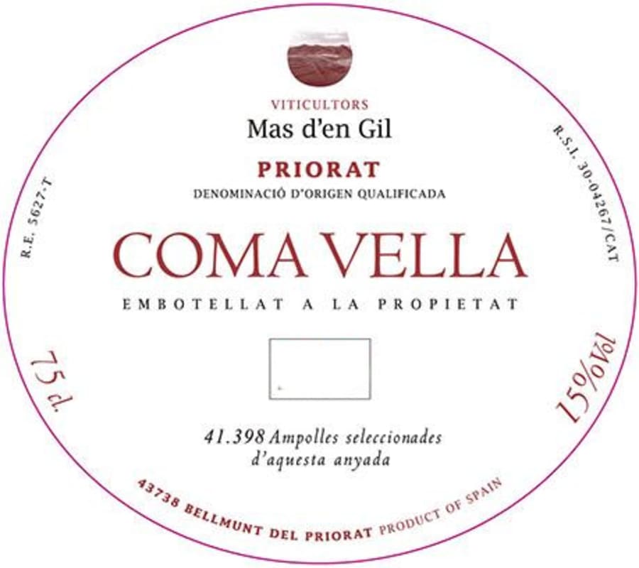 Mas d'en Gil Coma Vella 2009 Front Label