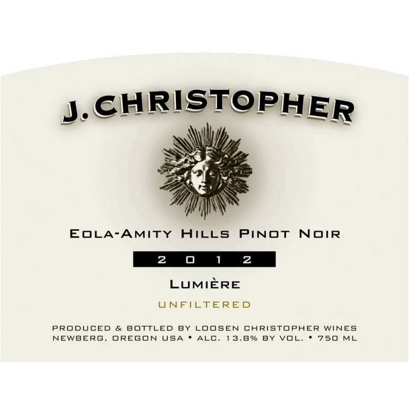 J. Christopher Lumiere Pinot Noir 2012 Front Label