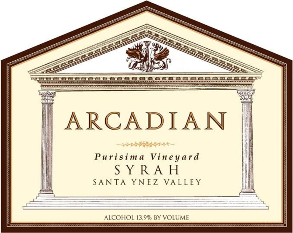 Arcadian Purisima Vineyard Syrah 2008 Front Label