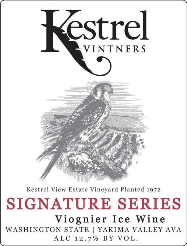 Kestrel Vintners Signature Series Viognier Ice Wine 2014 Front Label