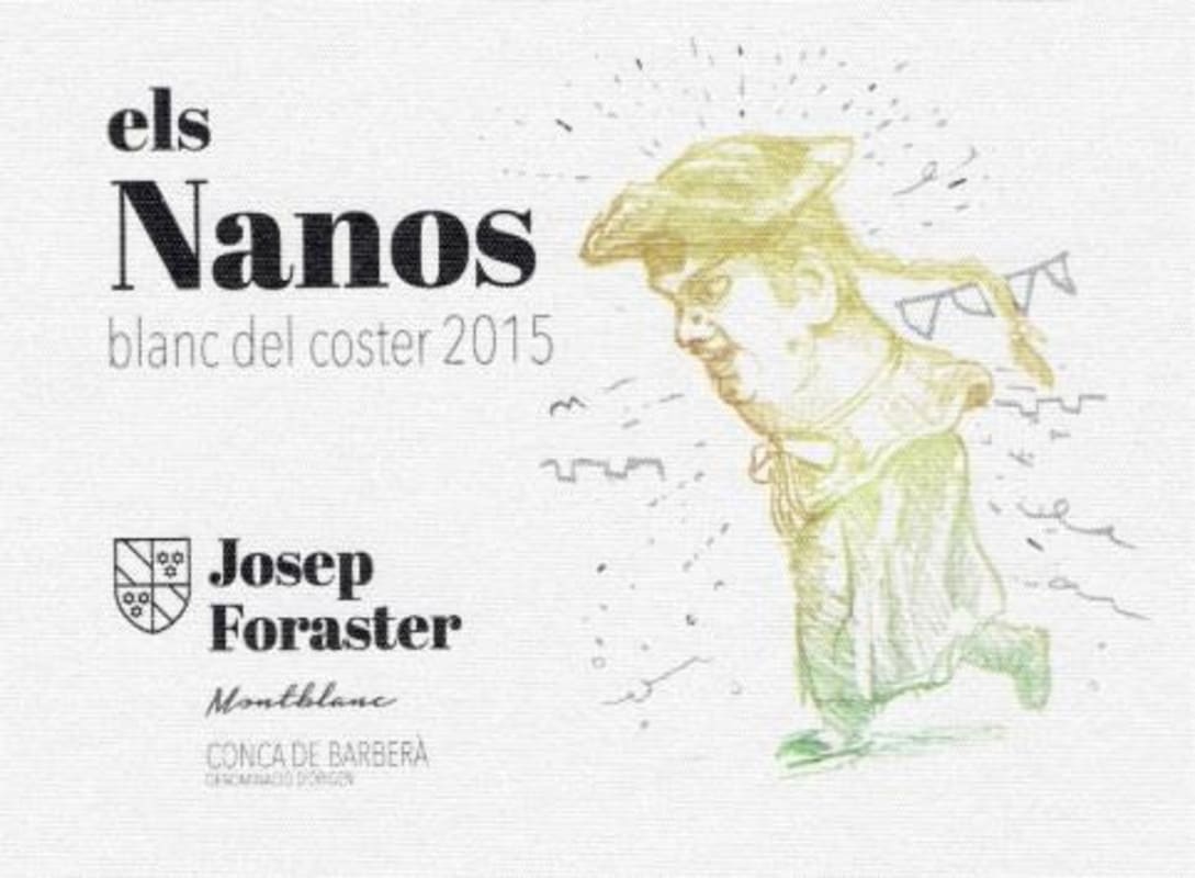 Mas Foraster Josep Foraster Els Nanos Blanc del Coster 2015 Front Label