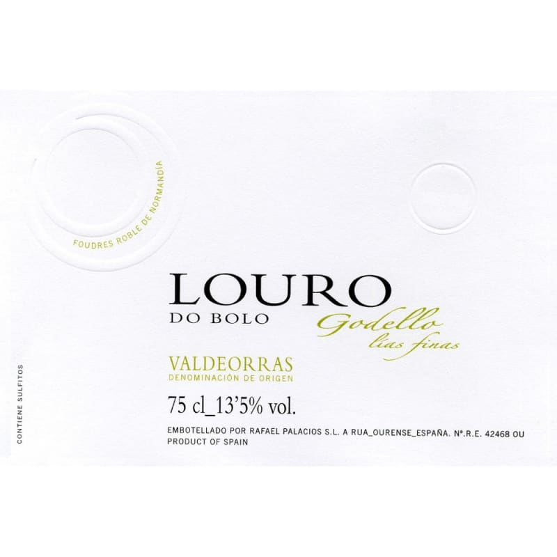Rafael Palacios Louro Do Bolo Godello 2013 Front Label