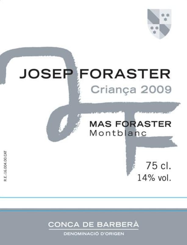 Mas Foraster Josep Foraster Crianca 2009 Front Label
