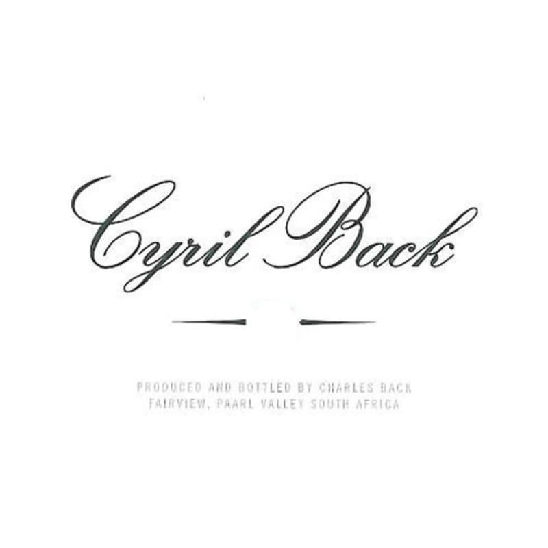 Fairview Cyril Back Shiraz 2005 Front Label