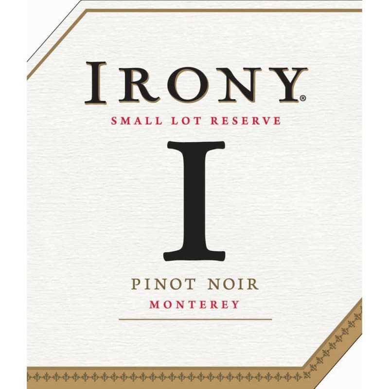 Irony Monterey Pinot Noir 2013 Front Label