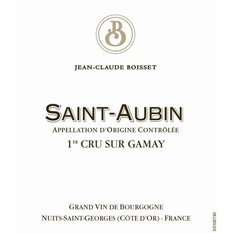 Jean-Claude Boisset Saint-Aubin Sur Gamay Premier Cru 2012 Front Label