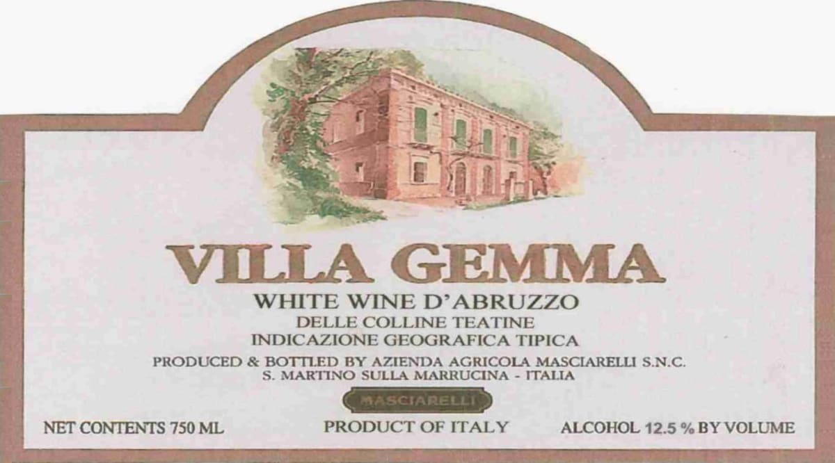 Masciarelli Colline Teatine Villa Gemma Bianco 2013 Front Label