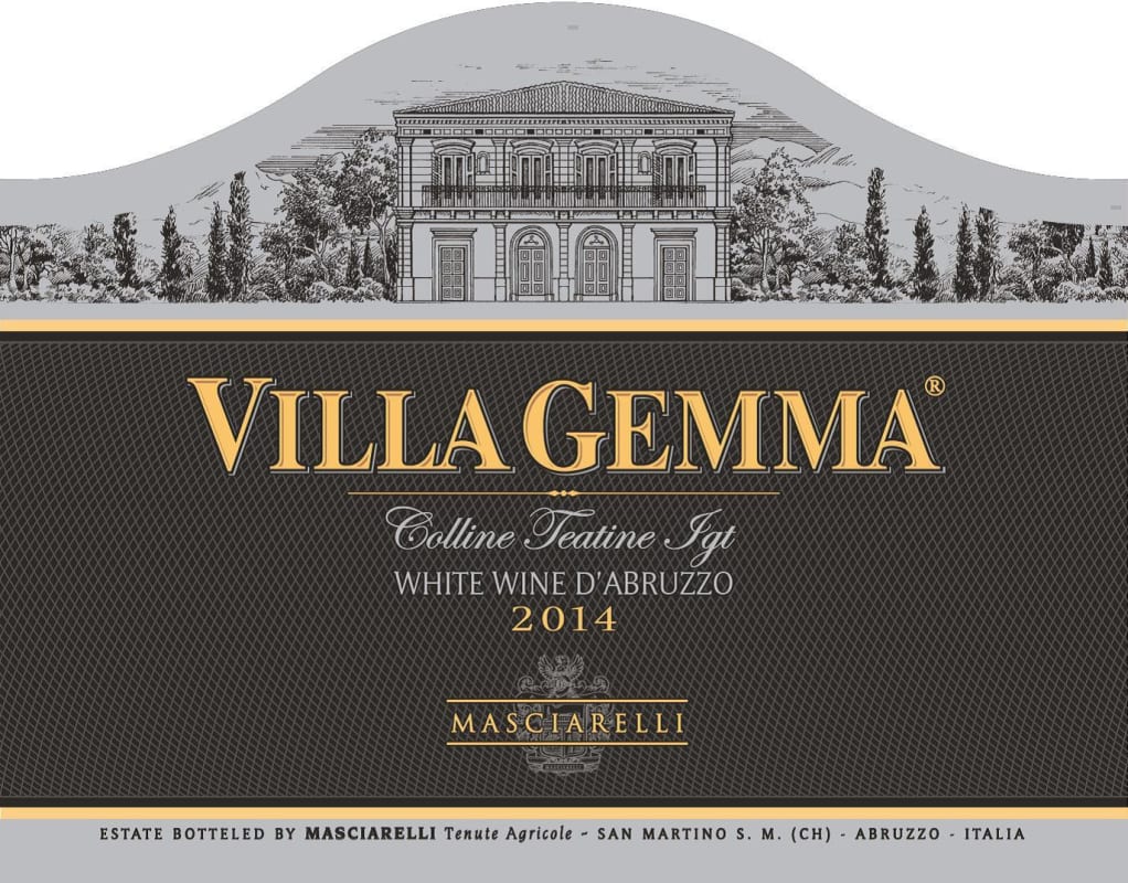 Masciarelli Colline Teatine Villa Gemma Bianco 2014 Front Label