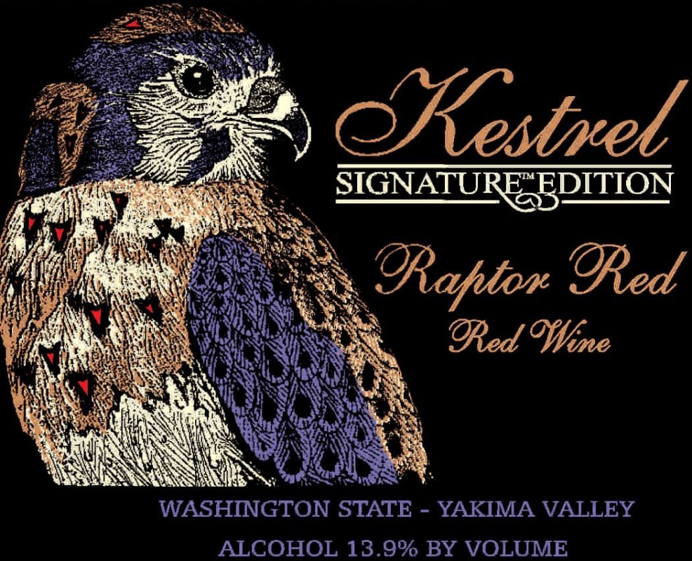 Kestrel Vintners 'Signature Edition' Raptor Red 2009 Front Label