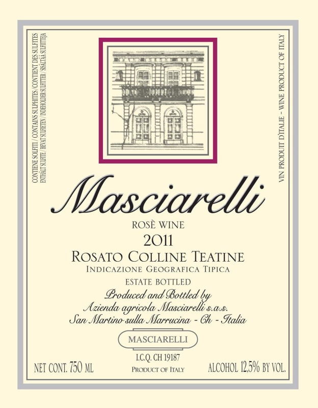 Masciarelli Colline Teatine Rosato 2011 Front Label