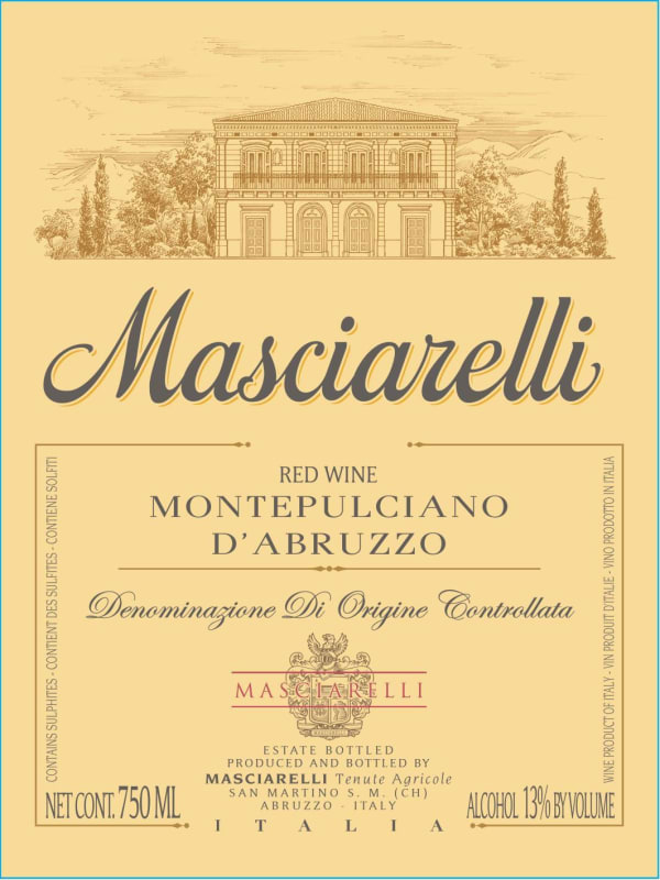 Masciarelli Montepulciano d'Abruzzo 2014 Front Label