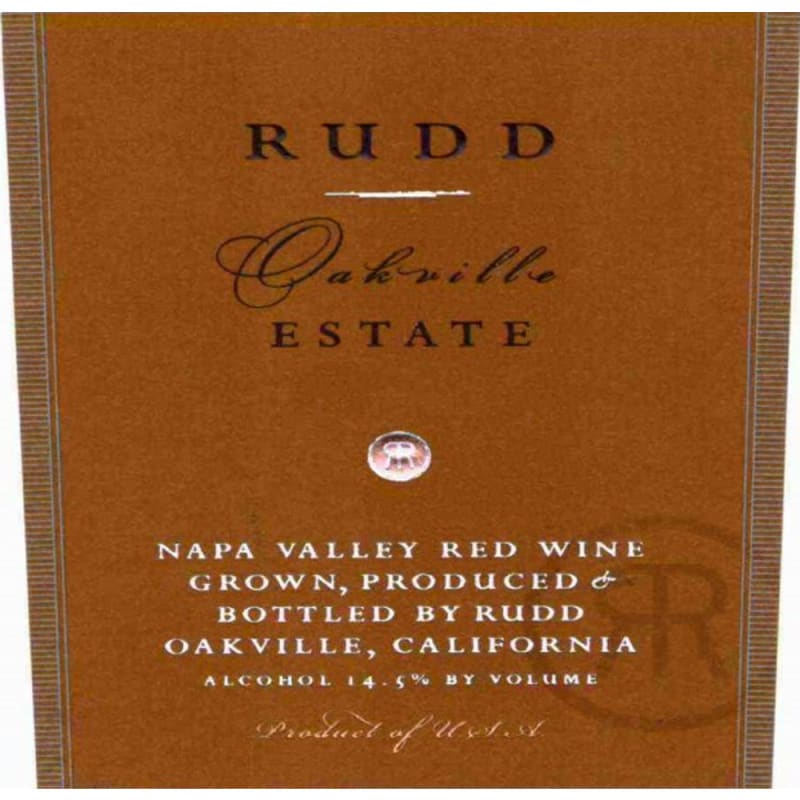 Rudd Oakville Estate Proprietary Red (375ML) 2008 Front Label