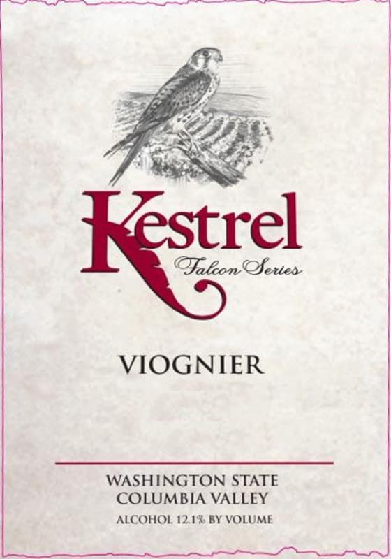 Kestrel Vintners 'Falcon Series' Viognier 2015 Front Label