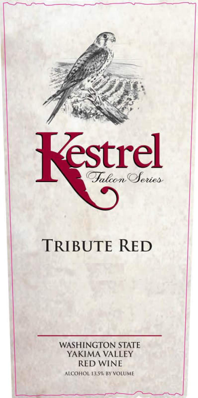 Kestrel Vintners 'Falcon Series' Tribute Red 2011 Front Label