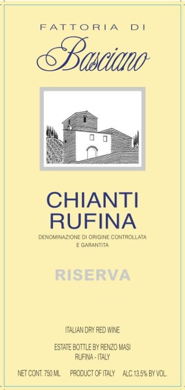 Renzo Masi Fattoria di Basciano Chianti Rufina Riserva 2011 Front Label