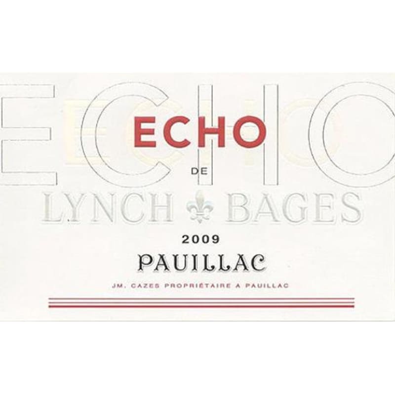 Chateau Lynch-Bages Echo de 2009 Front Label