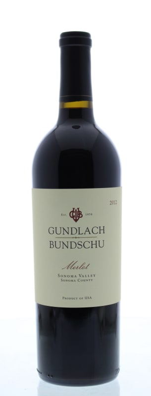 Gundlach Bundschu Merlot 2012 Front Bottle Shot
