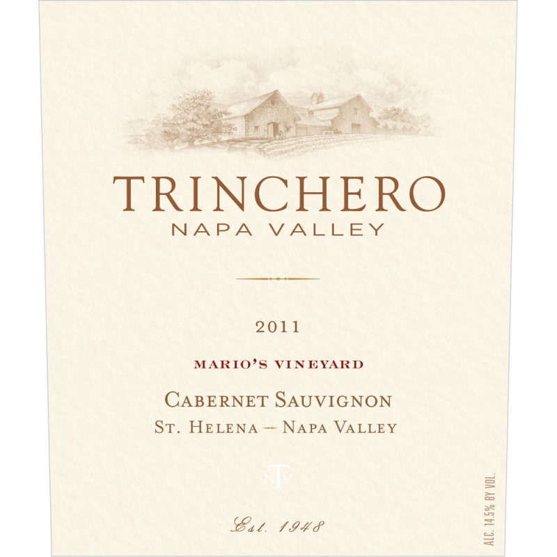 Trinchero Mario's Vineyard Cabernet Sauvignon 2011 Front Label