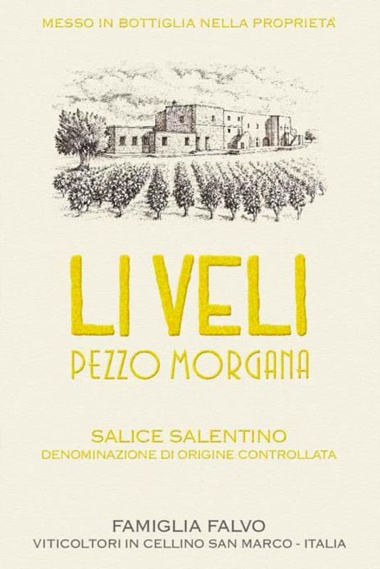 Li Veli Masseria Li Veli Pezzo Morgana  Riserva 2011 Front Label