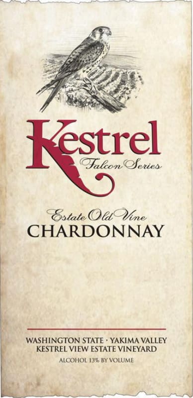 Kestrel Vintners 'Falcon Series' Estate Old Vine Chardonnay 2014 Front Label