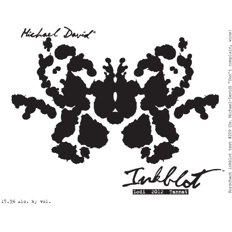 Michael David Winery Inkblot Tannat 2012 Front Label