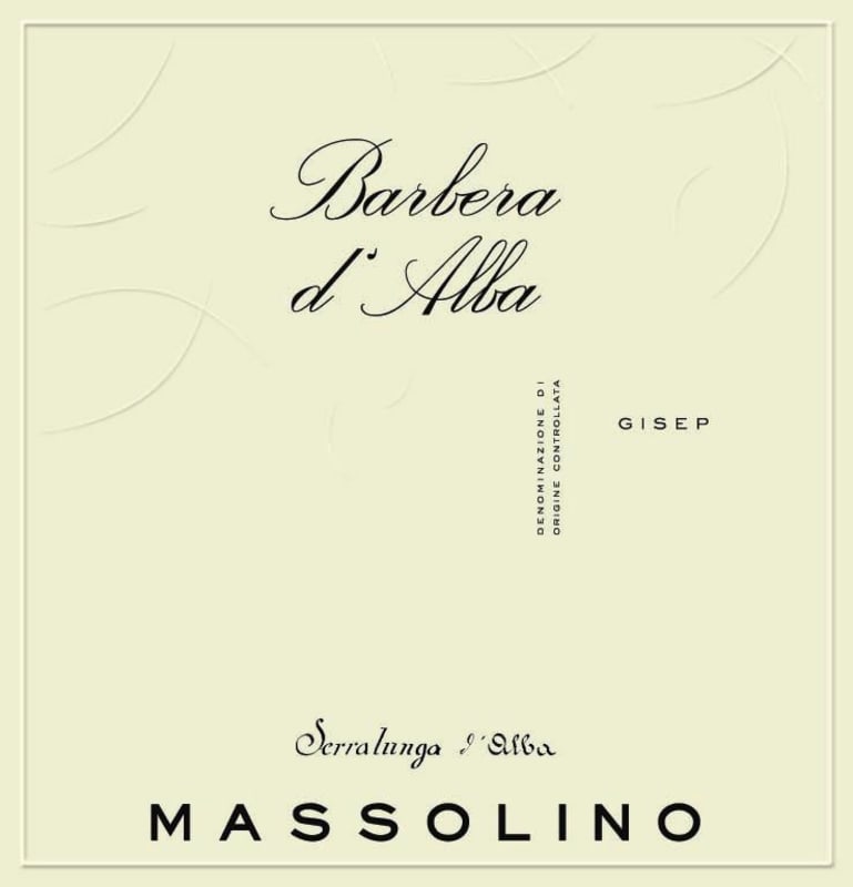 Massolino Gisep Barbera d'Alba 2009 Front Label