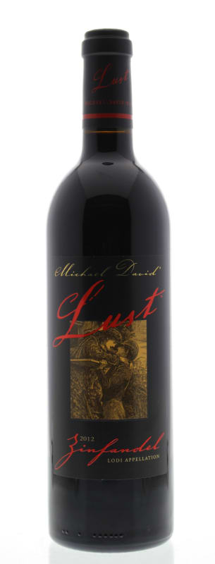 Michael David Winery Lust Zinfandel 2012 Front Bottle Shot