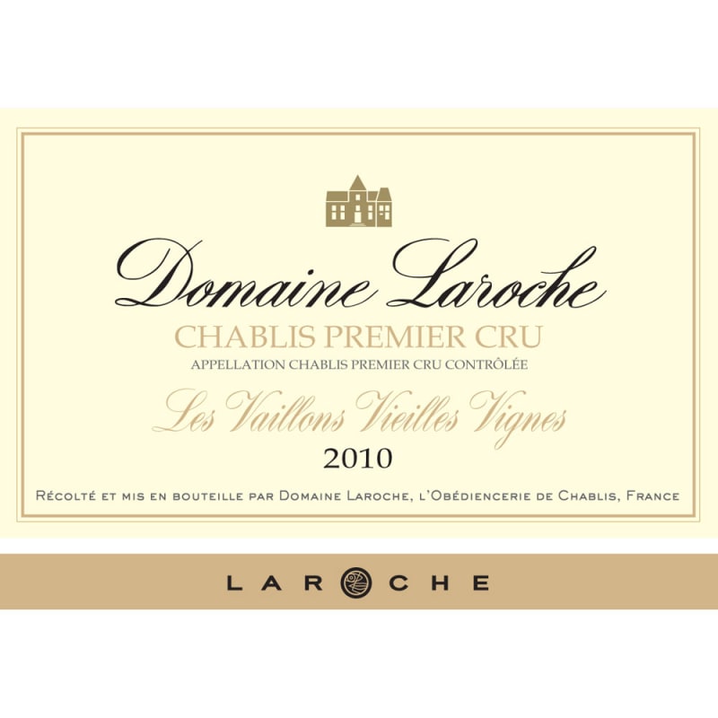 Domaine Laroche Chablis Les Vaillons Premier Cru 2010 Front Label