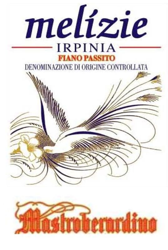 Mastroberardino Irpinia Melizie Fiano Passito 2011 Front Label