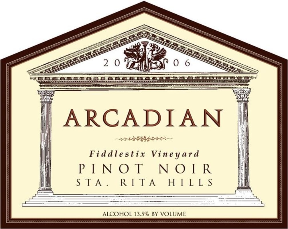 Arcadian Fiddlestix Vineyard Pinot Noir 2006 Front Label
