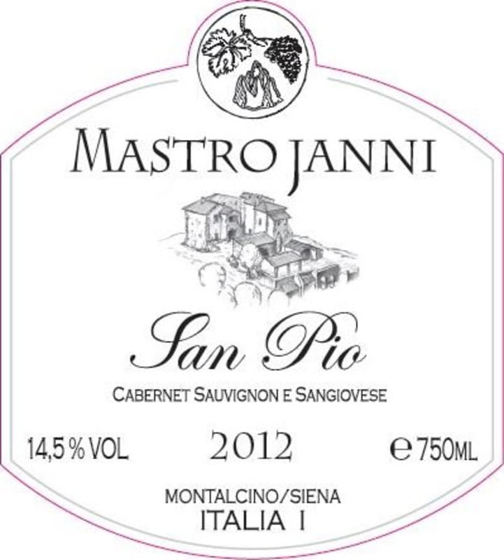 Mastrojanni Toscana San Pio 2012 Front Label