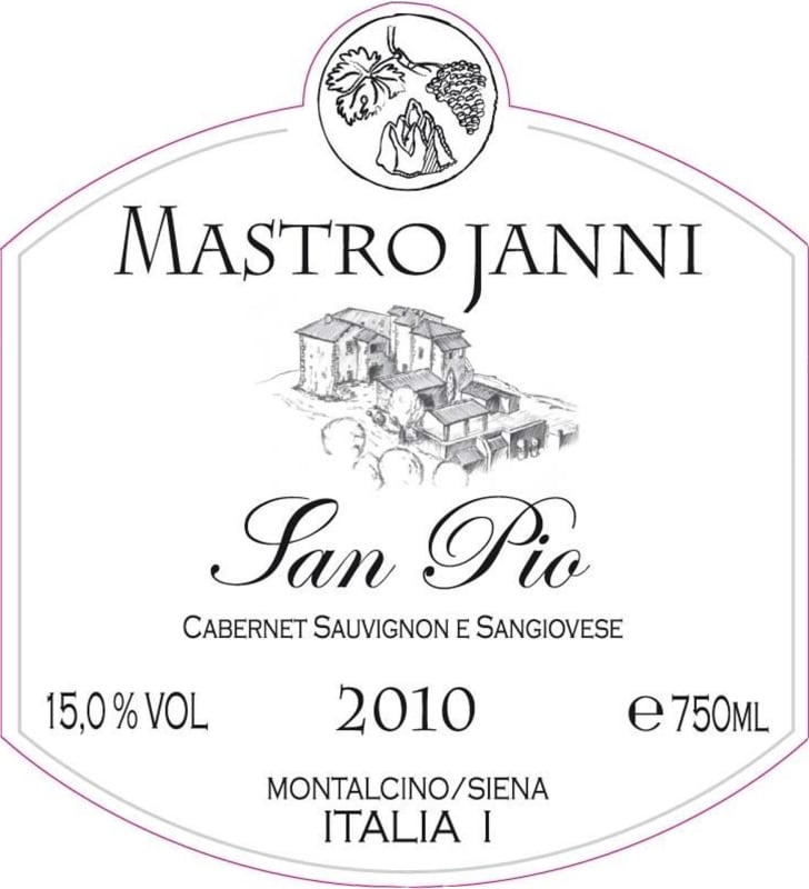 Mastrojanni Toscana San Pio 2010 Front Label